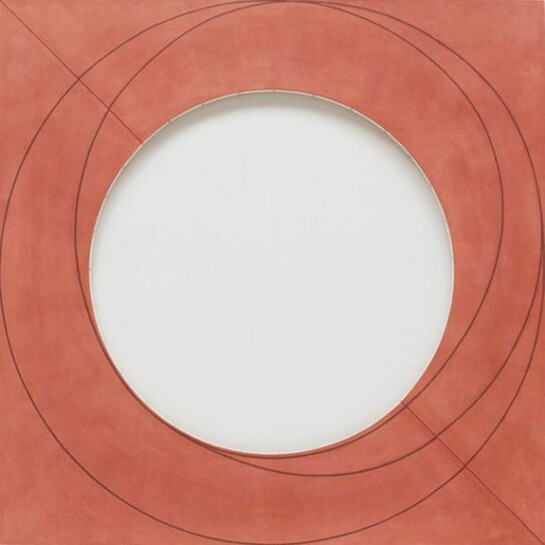 Robert Mangold, Square with Open Circle II, 2011, acrylic and black pencil on canvas, 72-1/8 x 72-1/8 in. (183.2 x 183.2 cm)