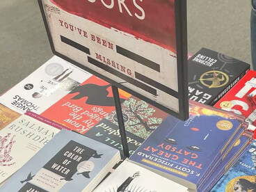 Barnes & Noble features a section dedicated to banned books