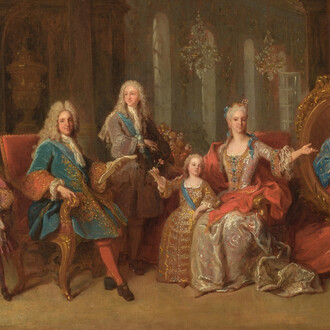 Jean Ranc, La familia de Felipe V (detalle), hacia 1723. Cortesía del Museo Nacional del Prado