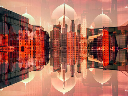 Jonathan Gainer, Downtown money races to heaven (detail), 2025. Courtesy of Bruno David Gallery