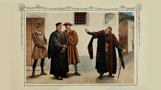 Illustrazione del 1914 della commedia shakespeariana "Il mercante di Venezia"