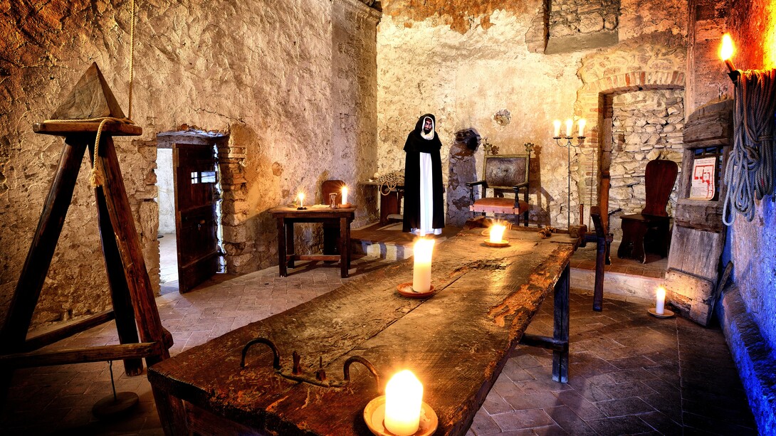 "The Hall of Torments," the Inquisition in Narni, 16th and 17th centuries. Photo by Mauro Montini ©Narni Sotterranea