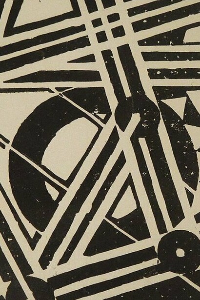 Karol Hiller, "Máquinas", linograbado, 1920