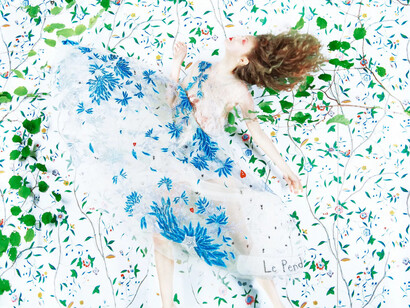 Erik Madigan Heck, Lindsay Wixson, The tapestry (detail), 2024. Courtesy of Jackson Fine Art 