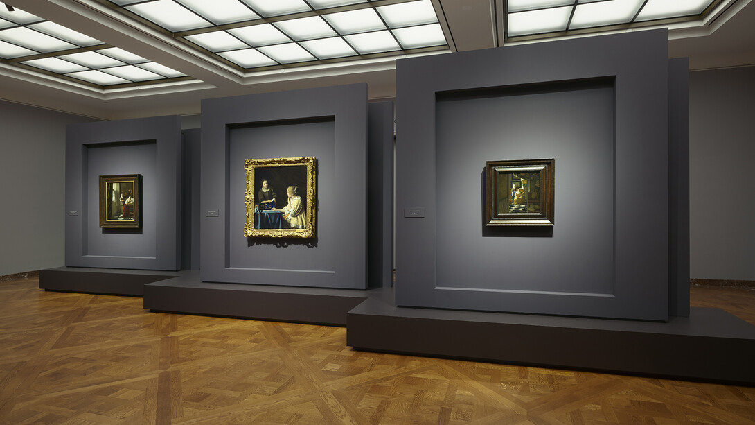 Johannes Vermeer, Vermeer’s love letters, exhibition view. Courtesy of the Frick Collection