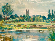 A Barge on the Stour at Dedham, 1935, Oil on canvas, 61 x 81.3cm © the estate of Sir Alfred Munnings, Dedham, Essex