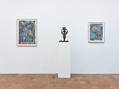 Various artists, Are we going somewhere or just going, exhibition view. Courtesy of Afikaris Gallery