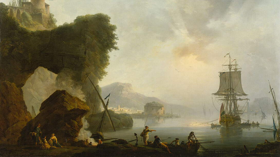 Philippe-Jacques de Loutherbourg, Seascape with sunset. Mit freundlicher genehmigung des DomQuartier Museums