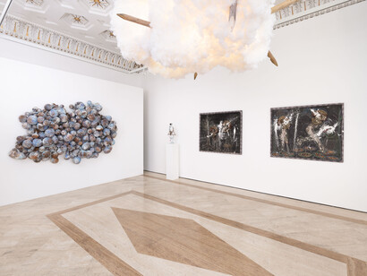 Pascale Marthine Tayou, exhibition view. Courtesy of Robilant+Voena Gallery