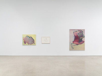 Maria Lassnig, exhibition view. Courtesy of Petzel Gallery