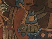 Octavio Medellín, ilustración a partir de los relieves hallados en Yucatán, México, 1938