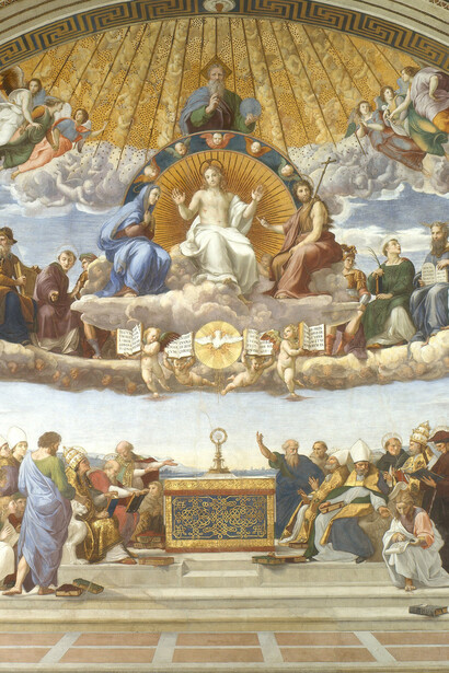 Rafael, Disputa del Sacramento (detalle), 1509