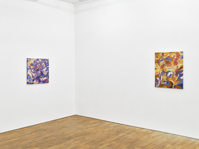 Yirui Fang, Even when the gods lose their will, the afterglow remains, exhibition view. Courtesy of Tara Downs