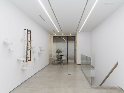 Marina González Guerreiro, La espera, el fluido, la medida, vista de exhibición. Cortesía de Galería Rosa Santos