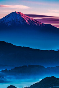 Mount Fuji by night