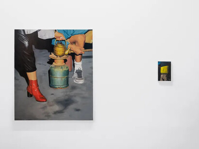 Mohamed Saïd Chair, Out of the shadows, exhibition view. Courtesy of Afikaris Gallery