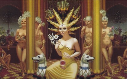 Pascal Van den Steen (1926 — 2003) "Psico - análisis", óleo sobre lienzo, fotografía del libro  "Del Purgatorio al Cielo y de Regreso: biografía de Pascal Van den Steen, 2014, Etienne Van den Steen