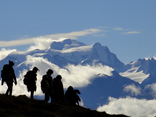 Grand Combin, massiccio montuoso delle Alpi Pennine occidentali, la cui vetta maggiore raggiunge i 4.314 m s.l.m, in Svizzera