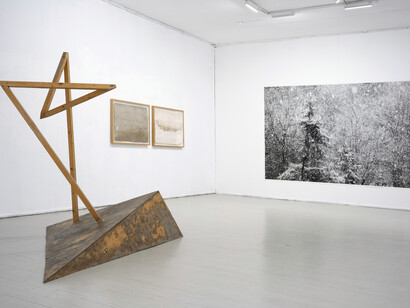 Various artists, Double passport – Me – Packed in a suitcase, exhibition view. Courtesy of Meno Parkas Gallery 
