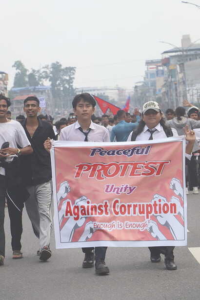 In September 2025, thousands of young Nepalis took to the streets to protest corruption and nepotism, after the government imposed a sweeping social media ban