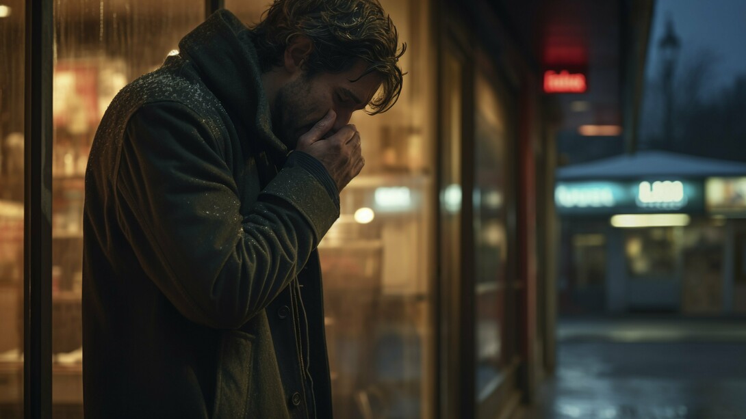 A man caught in a moment of silent disappointment, highlighting the narrowing emotional range given to male characters today