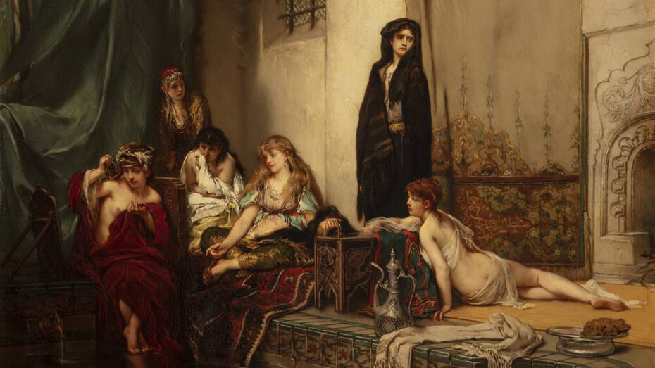 Jaroslav Čermák, Montenegrin women in a Harem, 1877. Courtesy of Národní galerie Praha