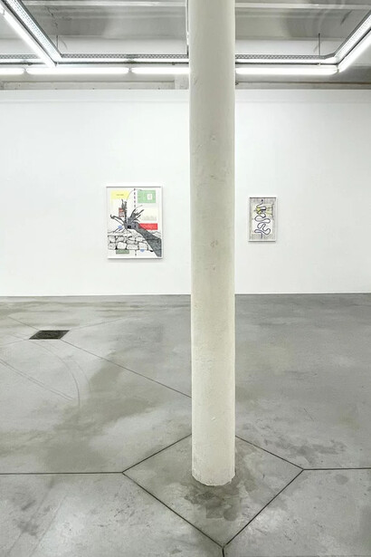Derek Sullivan, Wall drawings, exhibition view. Courtesy of Tatjana Pieters Gallery
