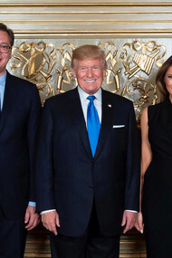 President Donald J. Trump and his wife, Melania, during the visit of Serbian President Aleksandar Vučić