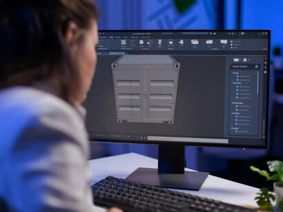 Engineer designing with BIM and CAD for digital construction