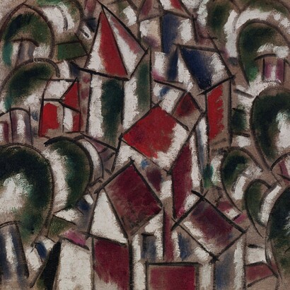 Fernand Léger, "Paysage n°1", dettaglio, 1914