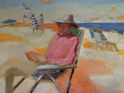 David Bradford, Pink shirt (detail), 2021. Courtesy of Bowery Gallery 