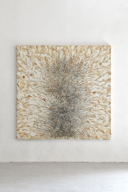 Günther Uecker, exhibition view. Courtesy of Axel Vervoordt Gallery