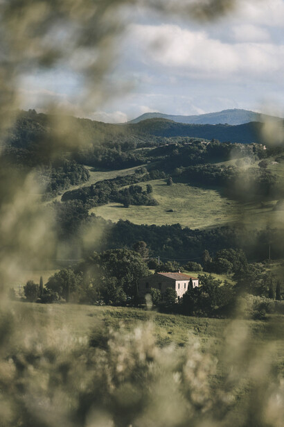 A couple sitting together on a bench in the green countryside, surrounded by the quiet beauty of the moors
