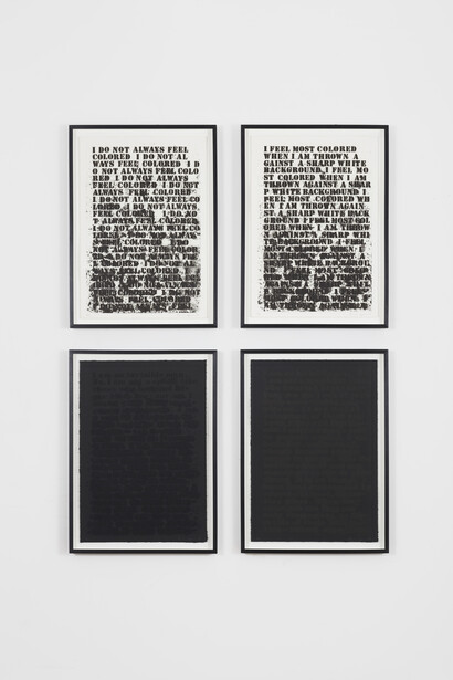 Glenn Ligon, Untitled (Four etchings) (detail),1992, © Glenn Ligon, courtesy of the artist, Hauser &
Wirth, and Thomas Dane Gallery.