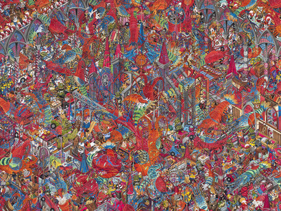 Hun Kyu Kim, Bluish red (detail), 2025. Courtesy of Perrotin 