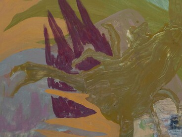 Obra de Eliel David exhibida en la exposición "Muri e Volpi", fotografía de Antonio Maniscalco