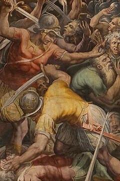 "Historia de la noche de San Bartolomeo", fresco, Giorgio Vasari, 1573