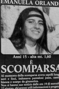 A poster highlighting the disappearance of Emanuela Orlandi