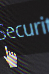 Interface de computador em clique seguro