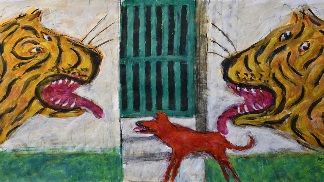 Amit Ambalal, The guardians (detail), 2025. Courtesy of Sakshi Gallery