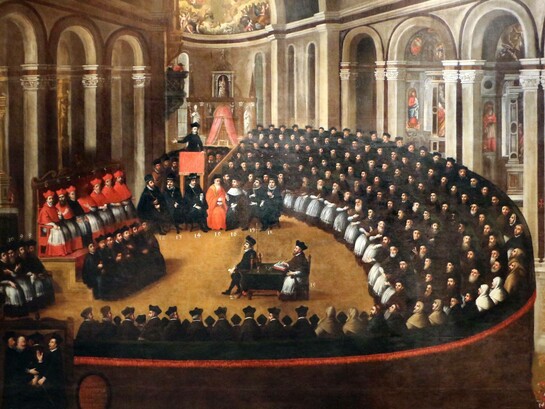 Elia Naurizio, Congregazione generale del Concilio di Trento in Santa Maria Maggiore, 1633, Museo diocesano tridentino, Trento, Italia