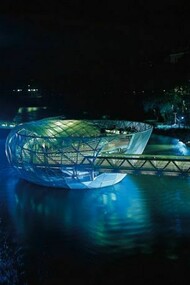 Murinsel beleuchtet, Copyright Graz Tourismus