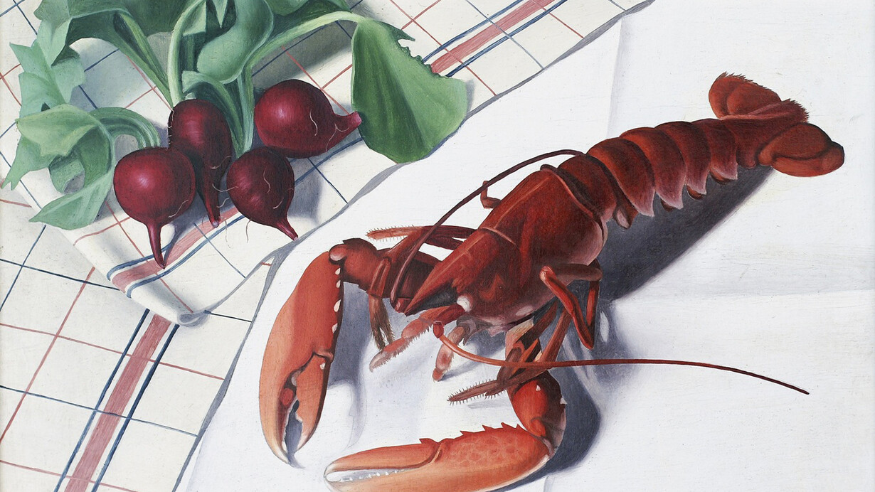 Cagnaccio di San Pietro, Natura morta con aragosta, 1938. Mit freundlicher genehmigung des Mart