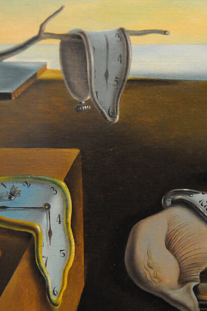 Salvador Dalí, La persistencia de la memoria (1931, detalle)