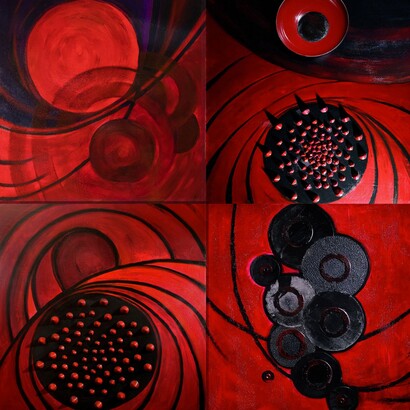 Giulio Cavanna, "Luoghi della mente", tecnica mista su tela