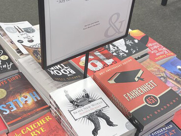 A special display showcases some of the world’s most famous banned books