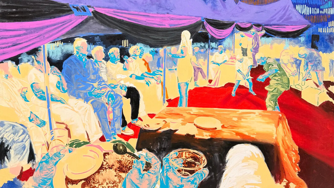 Gideon Okoro, Party rice (detail), 2025. Courtesy of Rele Gallery