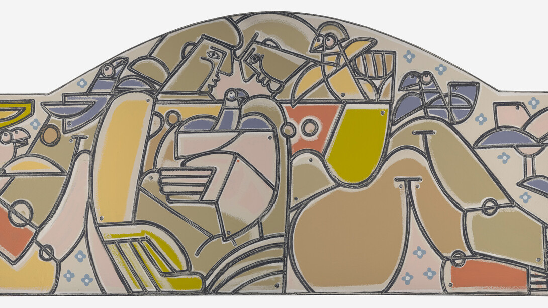 America Martin, Women with love birds (detail), 2025. Courtesy of Wally Workman Gallery