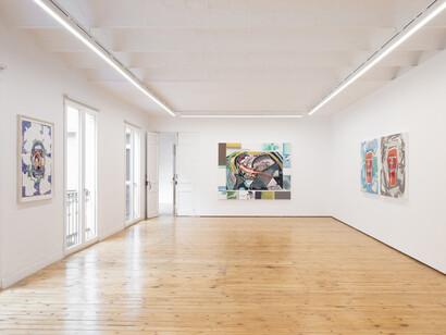 Luis Gordillo, Diccionario proteínico, vista de exhibición. Cortesía de Prats Nogueras Blanchard