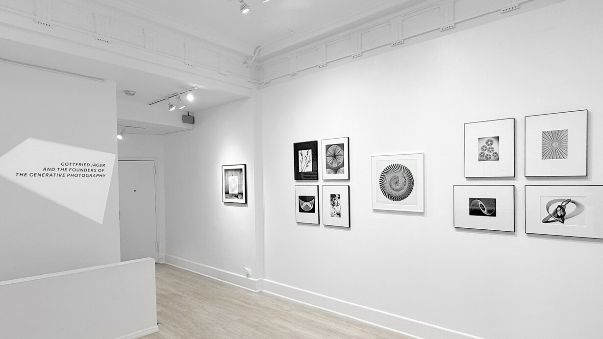 Gottfried Jäger and the founders of the generative photography, exhibition view. Courtesy of Sous les Étoiles Gallery